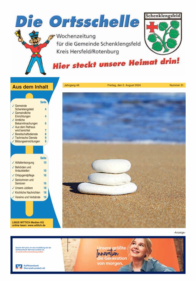 Die Ortsschelle Titelblatt 31/2024