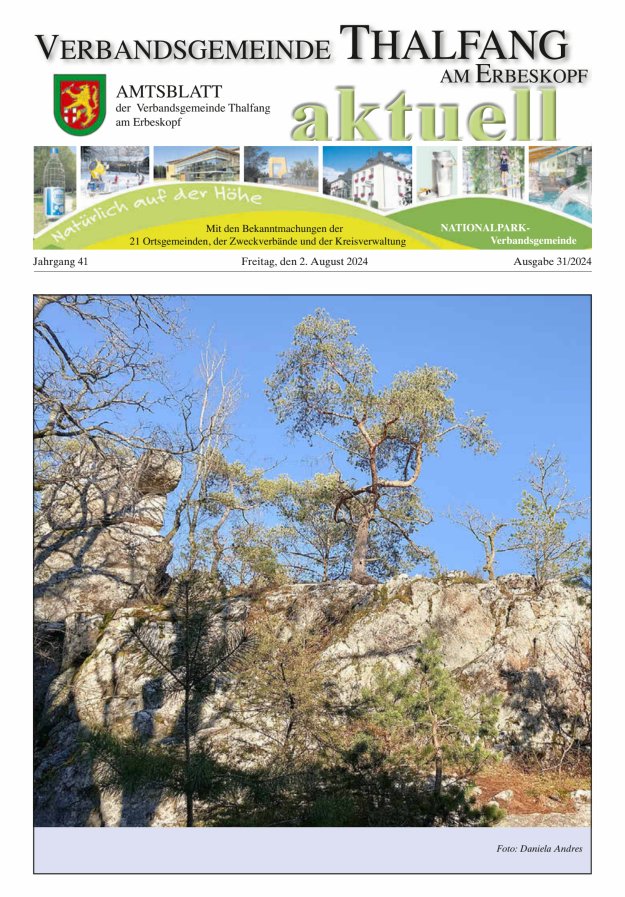 Thalfang aktuell - Amtsblatt VG Thalfang Titelblatt 31/2024