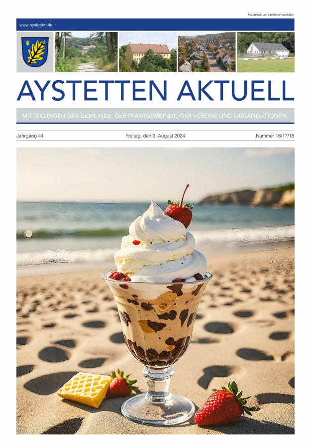 Aystetten Aktuell Wir über uns Titelblatt 16/2024