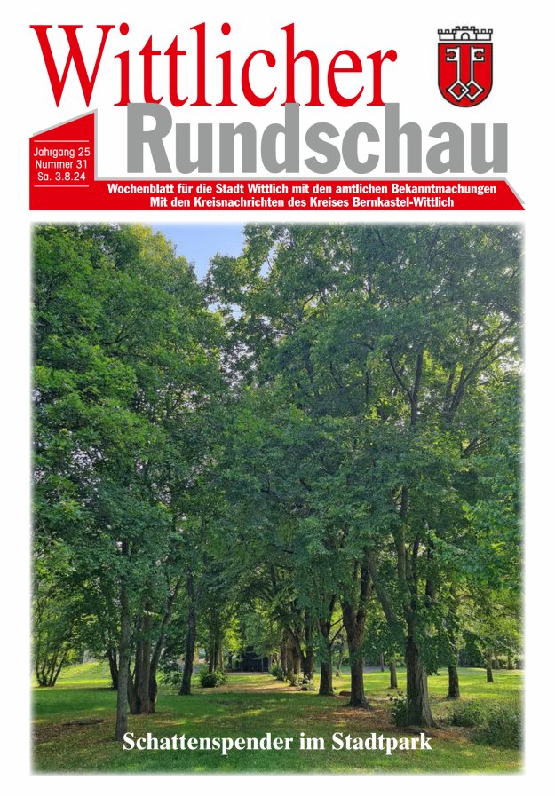 Wittlicher Rundschau Titelblatt 31/2024