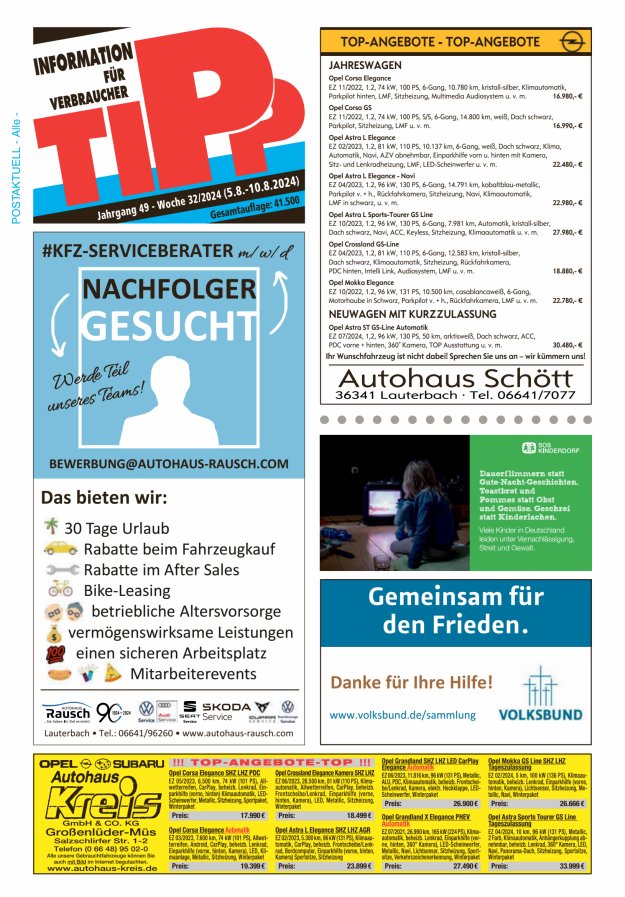 Tipp Vogelsberg Titelblatt 32/2024