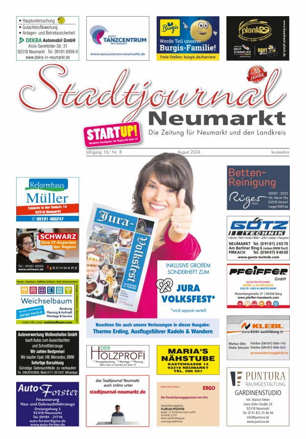 Stadtjournal Neumarkt Titelblatt 08/2024