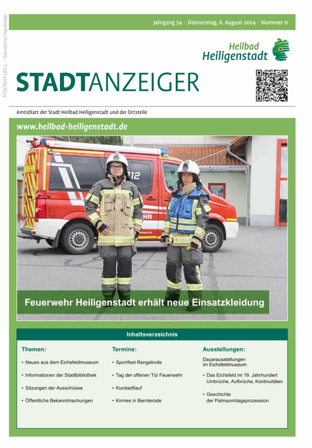 Heiligenstadt Anzeiger Titelblatt 11/2024