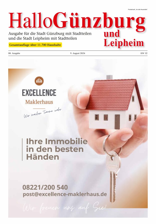 Informationen für die Bürger der Stadt Günzburg und ihrer Stadtteile Titelblatt 08/2024