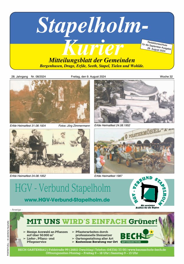 Stapelholm-Kurier Titelblatt 08/2024