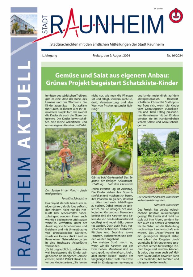 Raunheim aktuell Titelblatt 16/2024