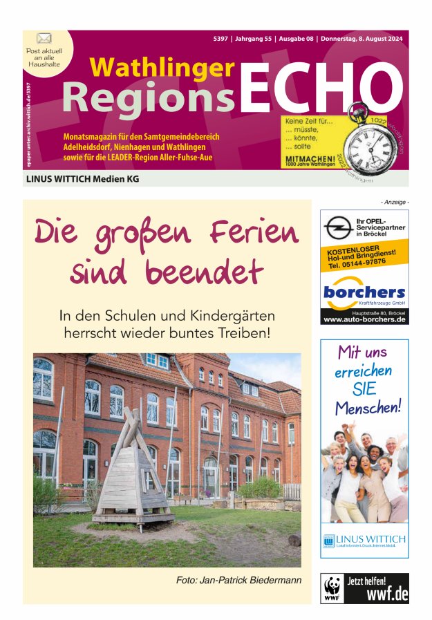 Wathlinger RegionsEcho Titelblatt 08/2024