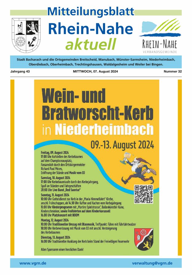 Rhein-Nahe aktuell Titelblatt 32/2024