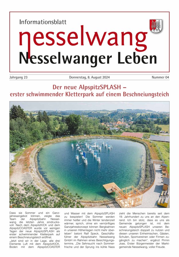 Nesselwanger Leben - Informationsblatt Titelblatt 04/2024