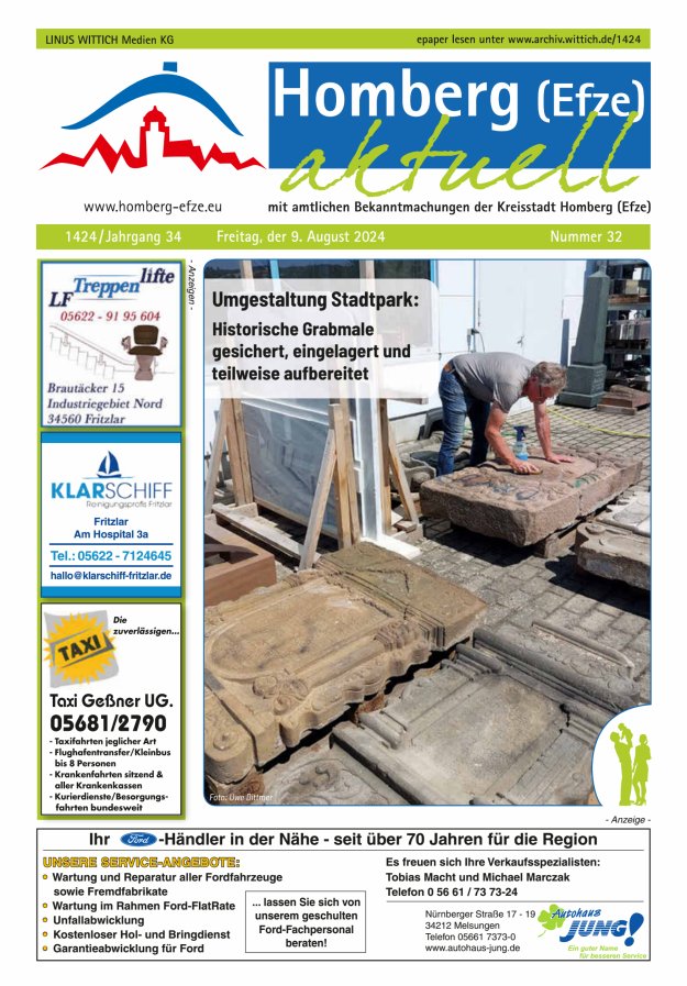 Homberg Efze aktuell Titelblatt 32/2024