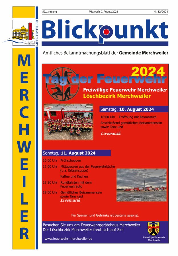 Blickpunkt Merchweiler Titelblatt 32/2024