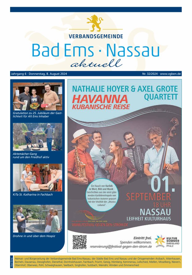 Bad Ems-Nassau aktuell Ausgabe Bad Ems Titelblatt 32/2024