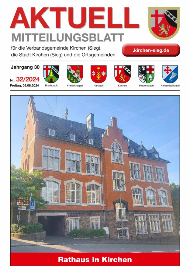 Aktuell - Mitteilungsblatt für die VG Kirchen (Sieg) Titelblatt 32/2024