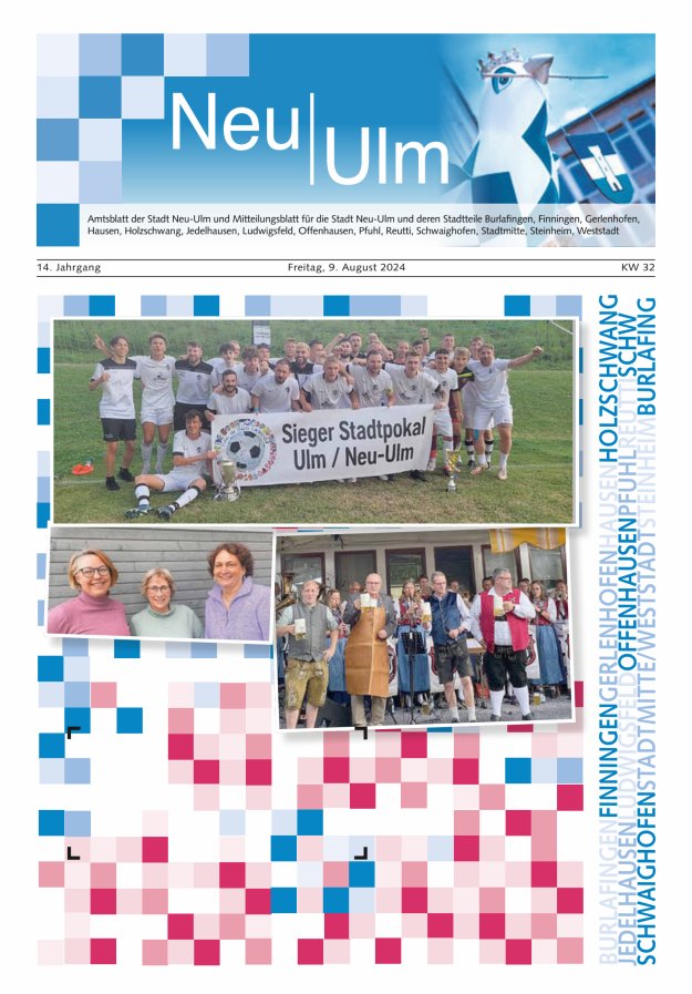 Amtsblatt der Stadt Neu-Ulm und Mitteilungsblatt für die Stadt Neu-Ulm Titelblatt 32/2024