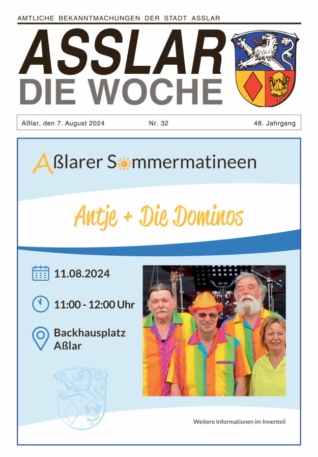 Asslar - Die Woche Titelblatt 32/2024