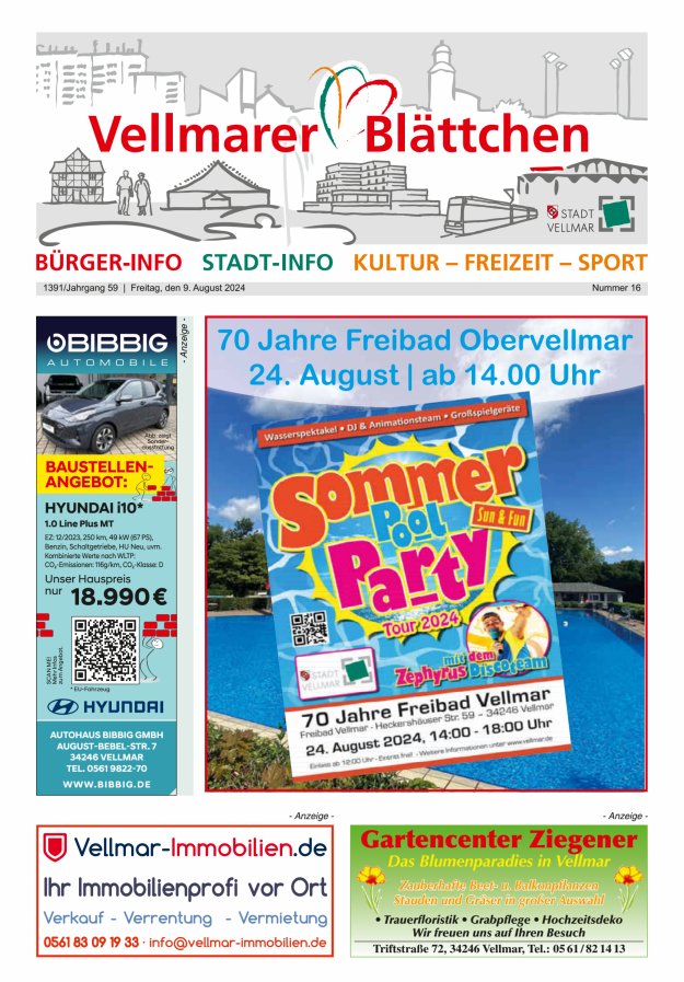 Vellmarer Blättchen Titelblatt 16/2024