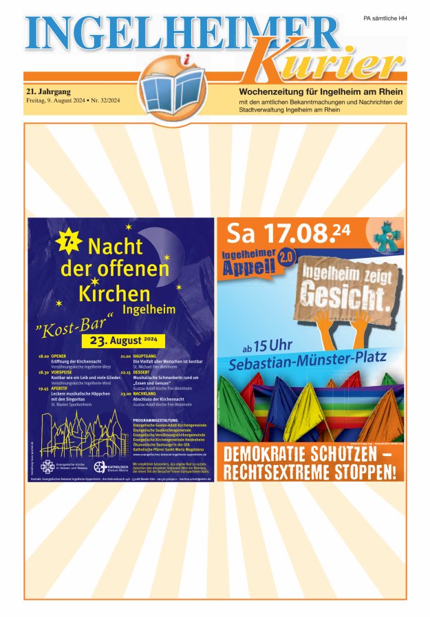 Ingelheimer Kurier Titelblatt 32/2024