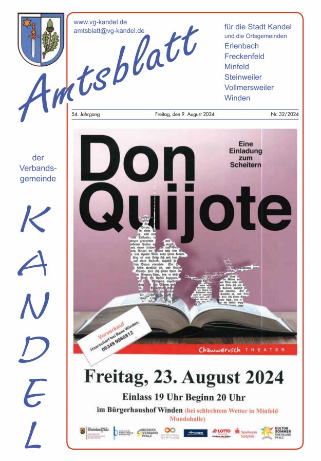 Amtsblatt VG Kandel Titelblatt 32/2024