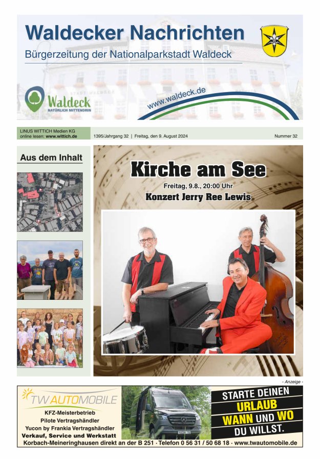 Waldecker Nachrichten Titelblatt 32/2024
