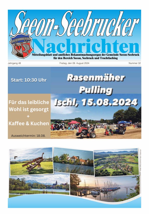 Seeon-Seebrucker Nachrichten Titelblatt 32/2024