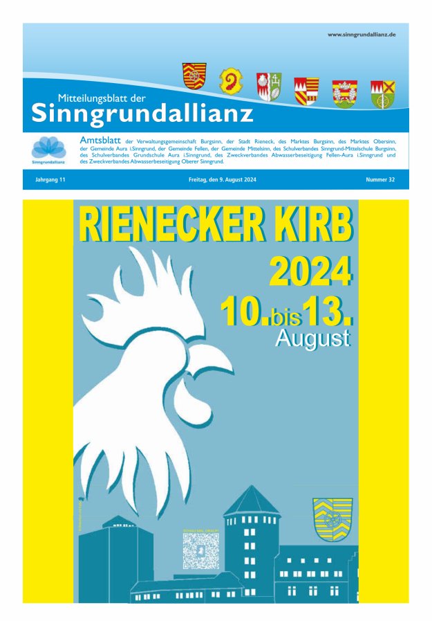Mitteilungsblatt der Sinngrundallianz Titelblatt 32/2024