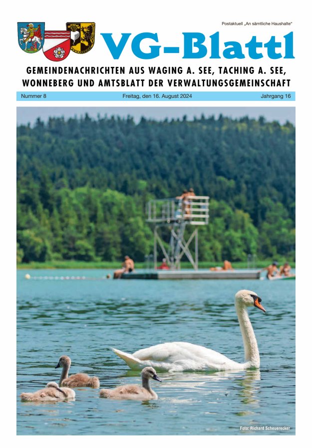 Gemeinde-Zeitung Waging a See Titelblatt 08/2024