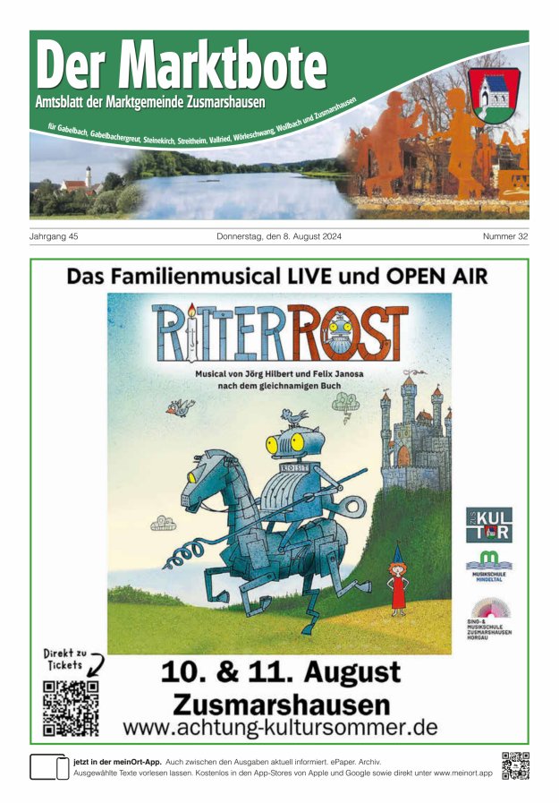Zusmarshausen - Der Marktbote Titelblatt 32/2024