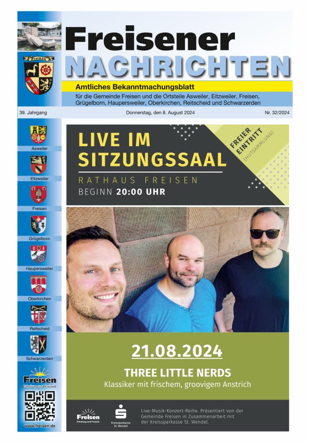 Freisener Nachrichten Titelblatt 32/2024