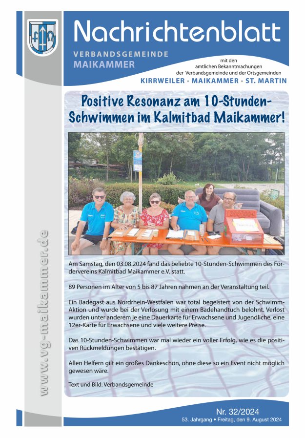 Nachrichtenblatt VG Maikammer Titelblatt 32/2024