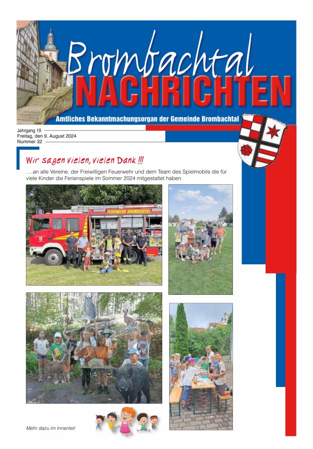 Brombachtal-Nachrichten Amtsblatt der Gemeinde Brombachtal Titelblatt 32/2024