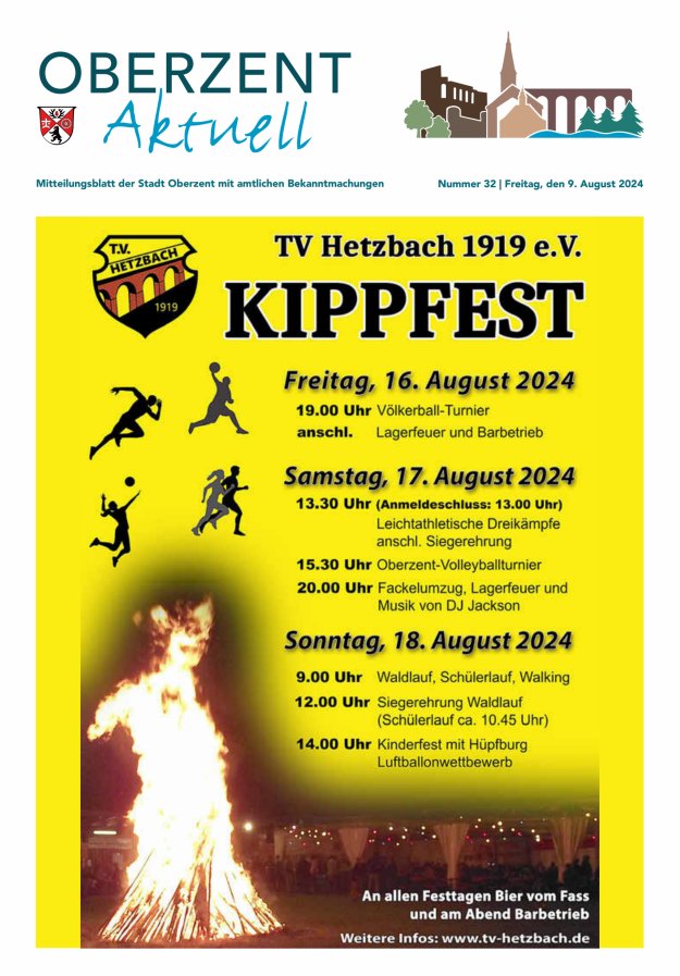 Oberzent aktuell Titelblatt 32/2024