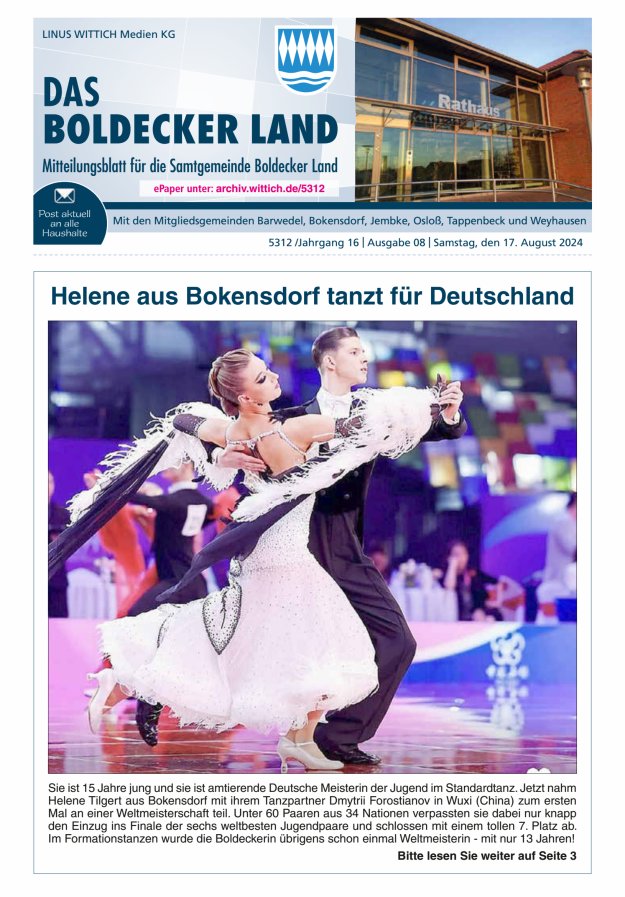 Samtgemeinde Boldecker Land Titelblatt 08/2024