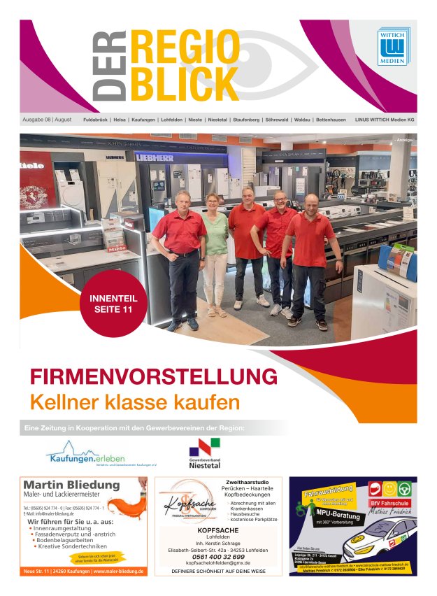 Regioblick Titelblatt 08/2024