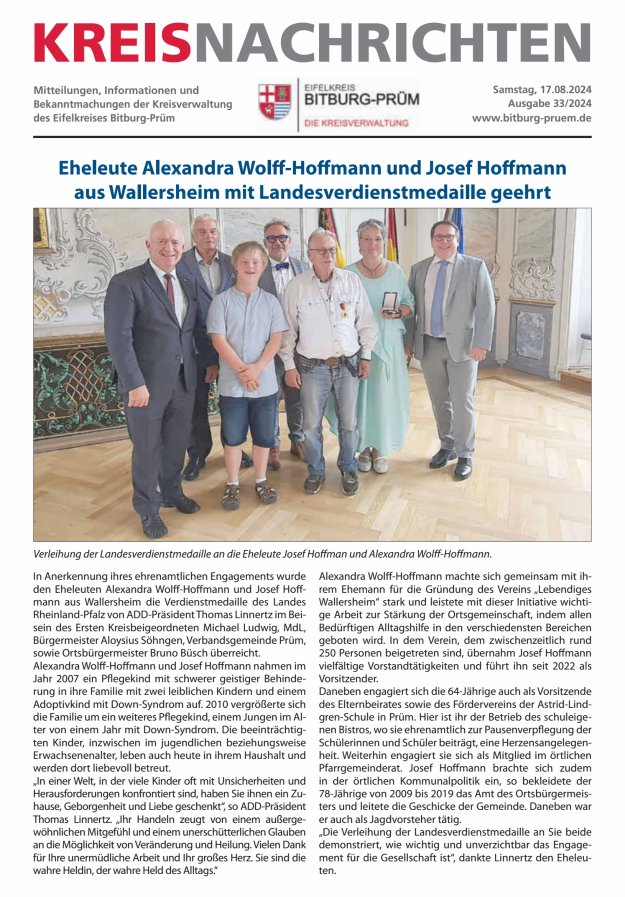 Kreis Bitburg-Prüm Titelblatt 33/2024