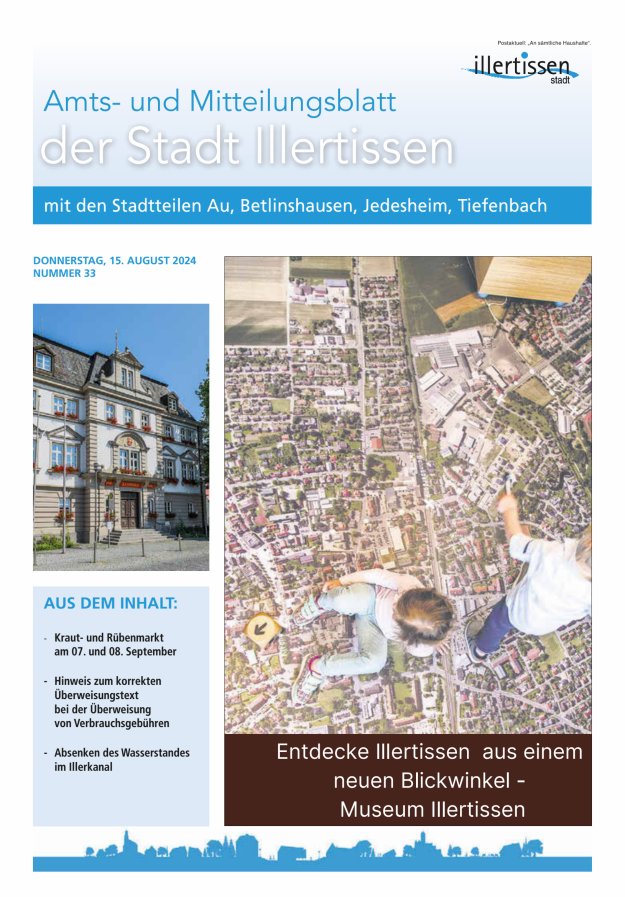Amts- und Mitteilungsblatt Stadt Illertissen Titelblatt 33/2024