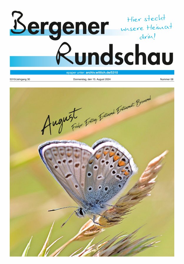 Bergener Rundschau Titelblatt 08/2024