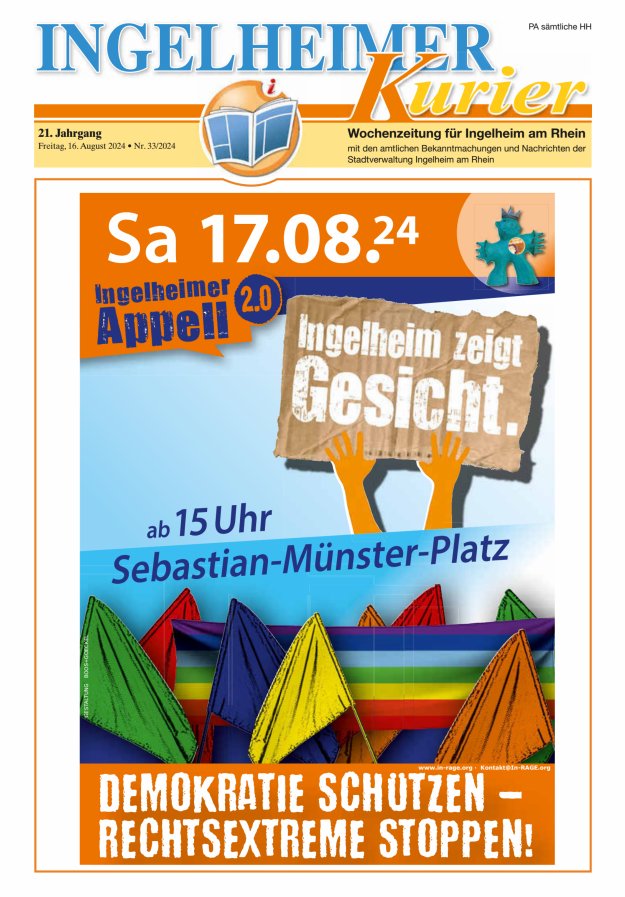 Ingelheimer Kurier Titelblatt 33/2024