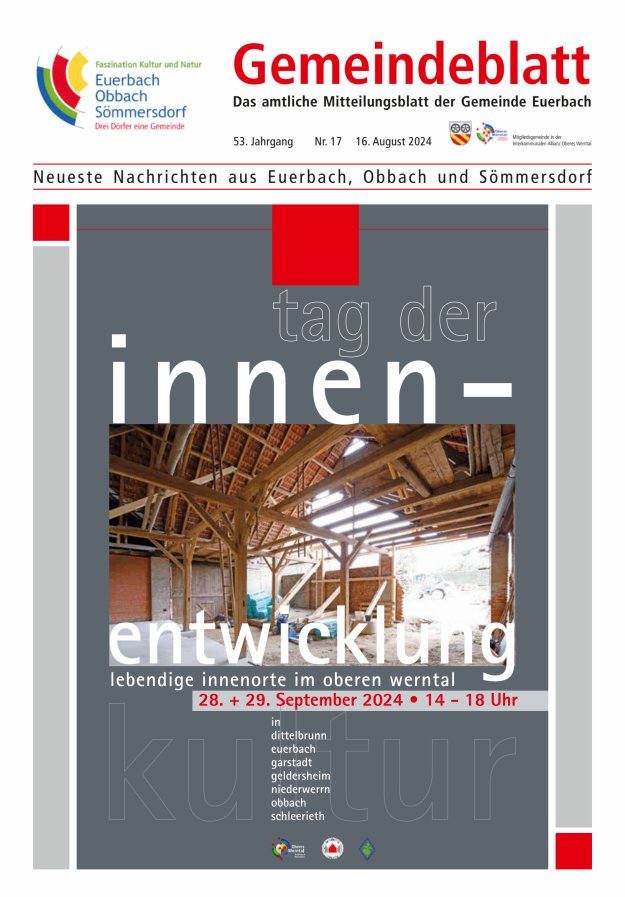 Gemeindeblatt der Gemeinde Euerbach Titelblatt 17/2024