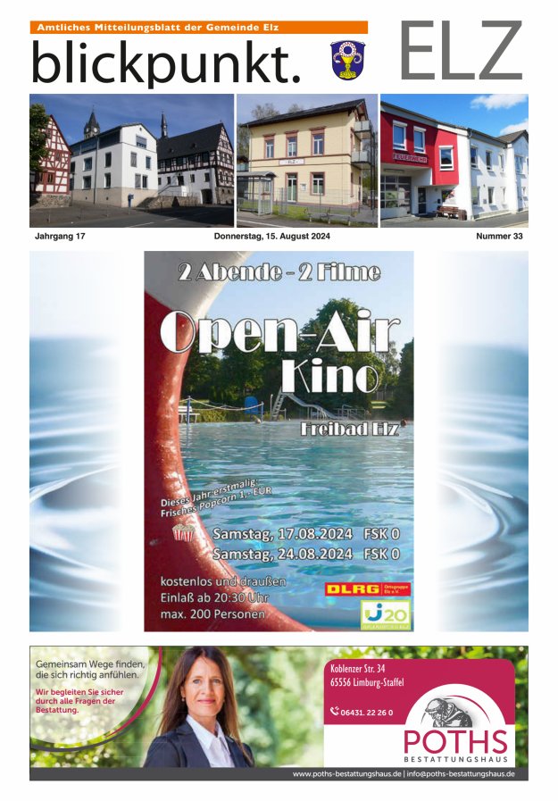 Blickpunkt Elz Titelblatt 33/2024
