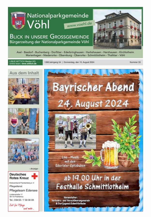 Blick in unsere Grossgemeinde Titelblatt 33/2024