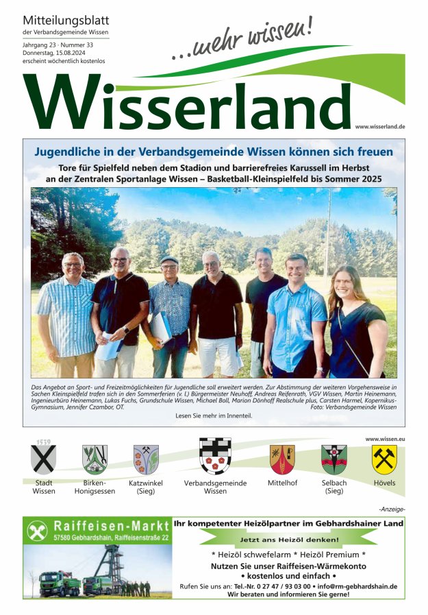 Mitteilungsblatt Wissen - Wisserland...mehr wissen! Titelblatt 33/2024