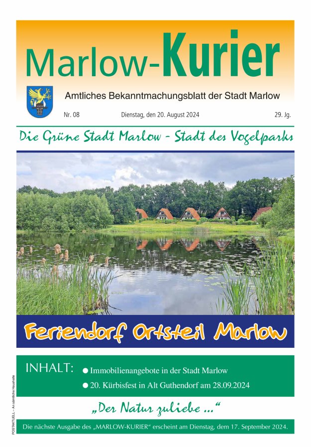 Marlow-Kurier Titelblatt 08/2024