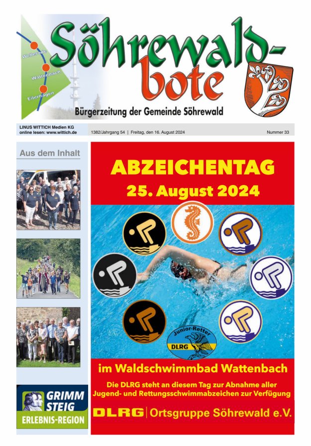 Söhrewaldbote Titelblatt 33/2024