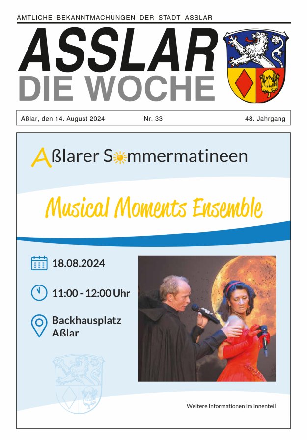 Asslar - Die Woche Titelblatt 33/2024