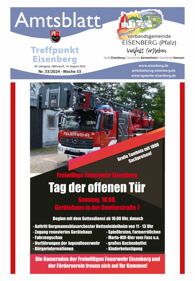 Treffpunkt Eisenberg Titelblatt 33/2024