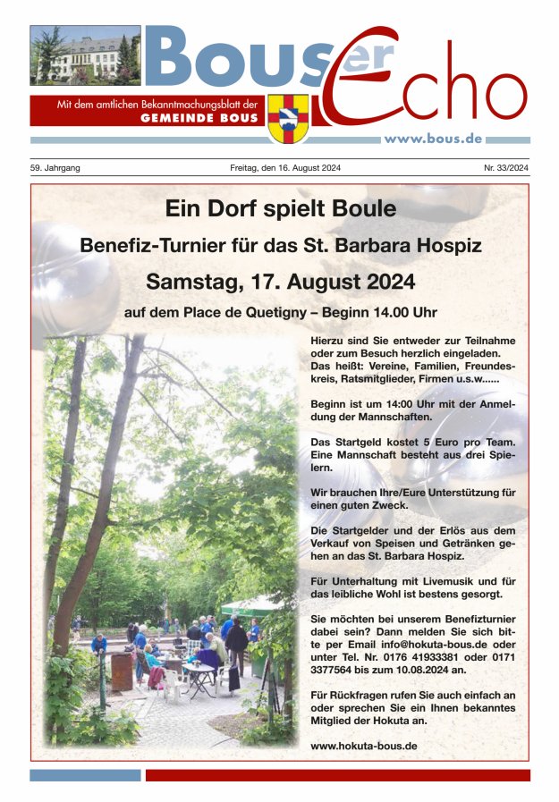 Bouser Echo Titelblatt 33/2024