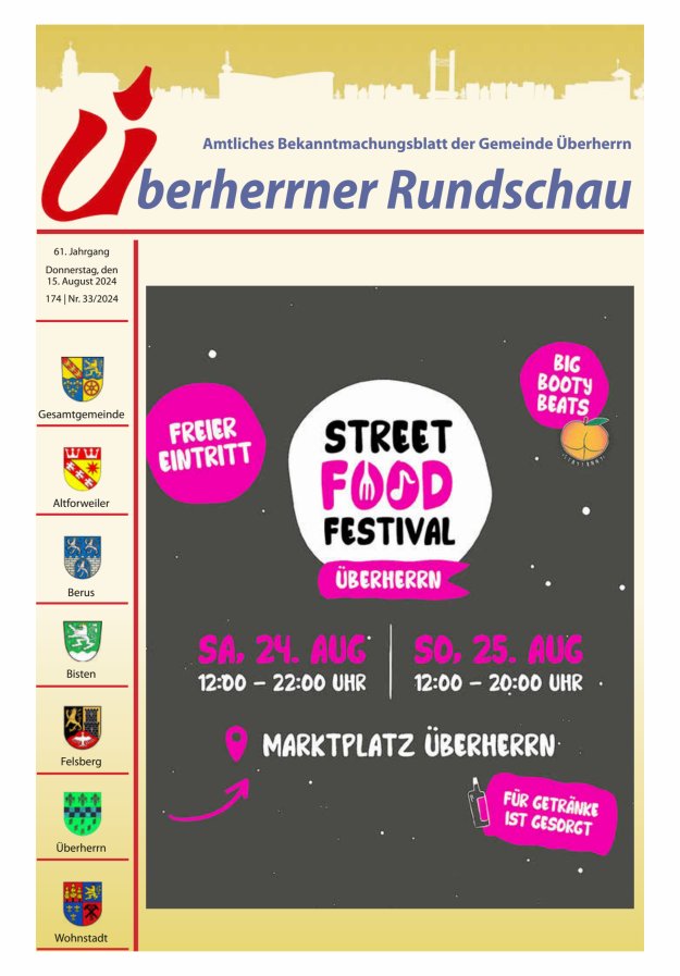 Überherrner Rundschau Titelblatt 33/2024