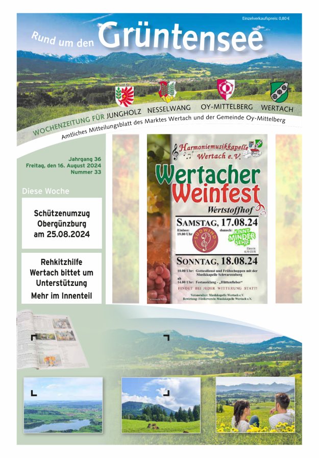 Rund um den Grüntensee Titelblatt 33/2024