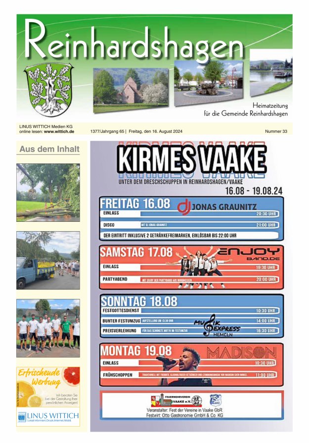 Unser Blättchen Titelblatt 33/2024