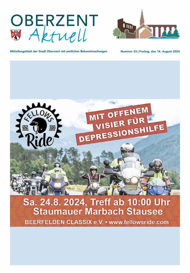 Oberzent aktuell Titelblatt 33/2024